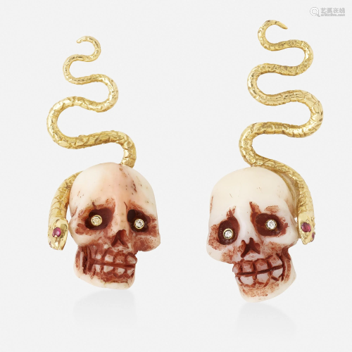 Venetian Memento Mori earrings