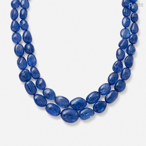 Tanzanite bead necklace