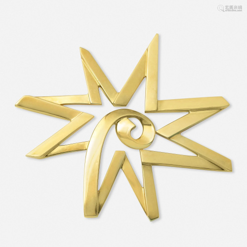 Paloma Picasso for Tiffany & Co., Gold sun brooch
