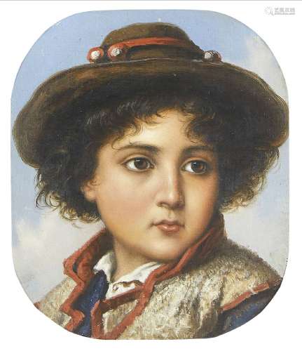 Italian School, 19th Century- Portraits of an Italian boy an...