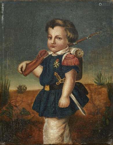 French School, early 19th Century- Portrait of a young boy i...