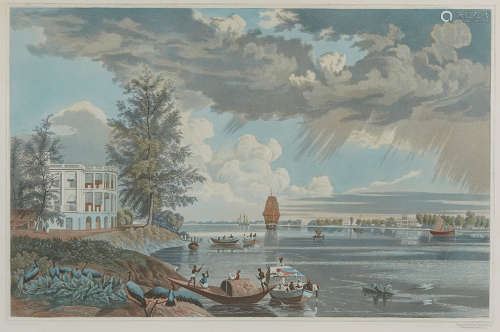 Robert Havell Jnr, British 1793-1878- A View of the Botanic ...