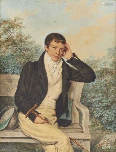Pierre Louis Bouvier, Swiss 1765-1836- Portrait of Jean-Daup...