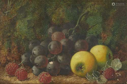 George Clare, British 1830-1900- Still life with grapes, app...