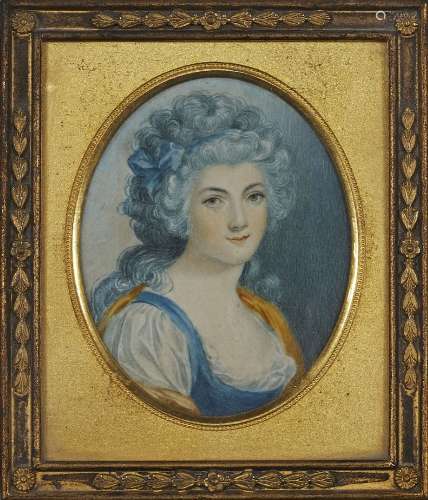 French School, late 18th century- A portrait miniature of a ...