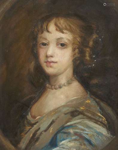 Follower of Sir Peter Lely, British 1618-1680- Portrait of a...