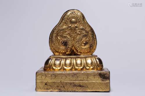 chinese tibetan bronze seal