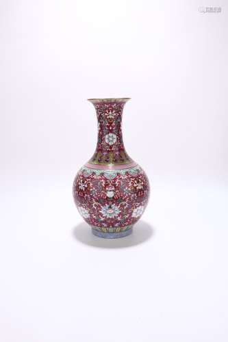 chinese famille rose porcelain vase