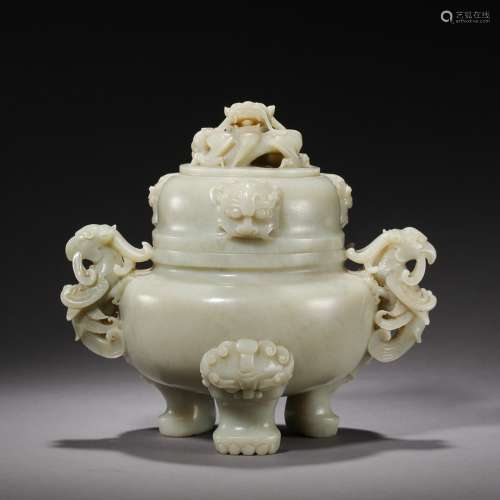 chinese hetian jade censer