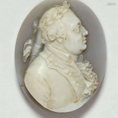 Camée avec portrait de Frédéric Guillaume II de Prusse. Agat...