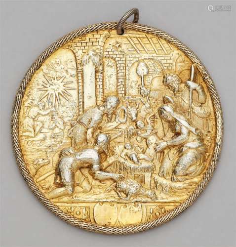 Importante médaille avec l'Adoration des bergers Cadeau pour...