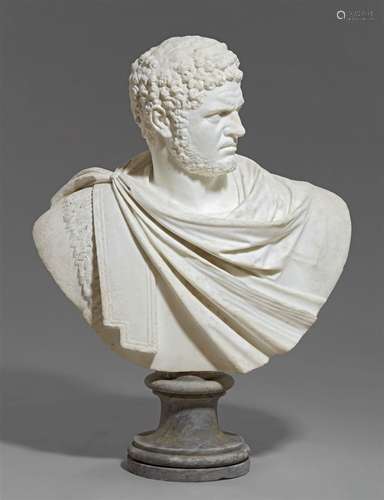 Buste de l'empereur romain Caracalla. Marbre blanc de Carrar...