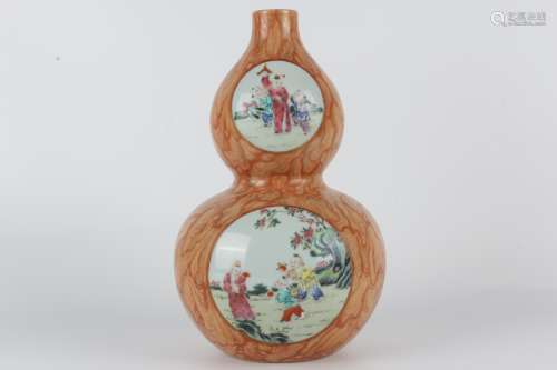 Qing dynasty Daoguang style, famille-rose porcelain window v...