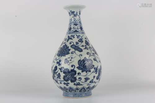 Ming dynasty, Xuande period style, plum blue-and-white jade ...