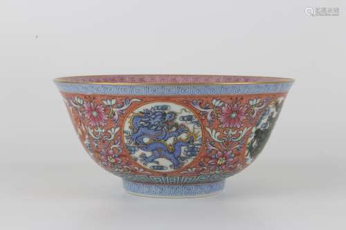 Qing dynasty Qian Long period, blue-and-white famille-rose p...