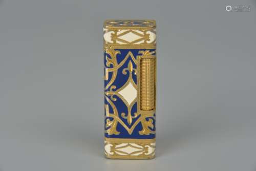 18k gold enamel lighter