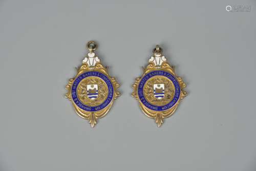 19th century style faience colour enamels medal