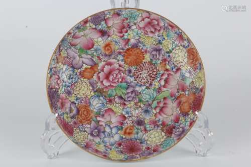Qing dynasty Yongzheng style, famille-rose porcelain plate