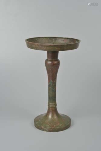 2-3 century style brass candlestick