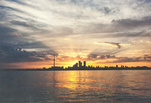 Photography on Board Toronto Skyline 1990