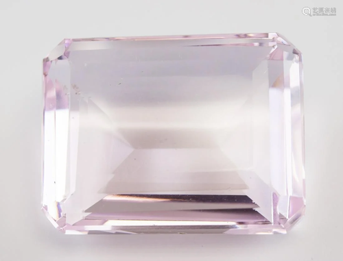 93.05ct Emerald Cut Pink Natural Amethyst GGL