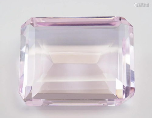 101.55ct Emerald Cut Pink Natural Amethyst GGL