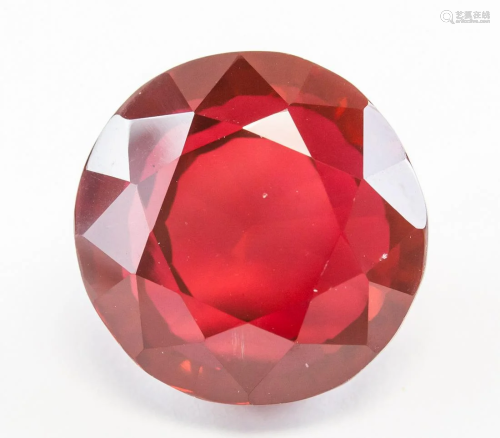 38.20ct Round Cut Red Natural Ruby GGL