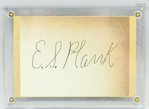 Eddie Plank 1875-1926 American Autograph Card