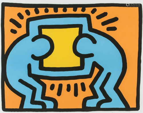 American Signed Lithograph Signed K. HARING 90/20