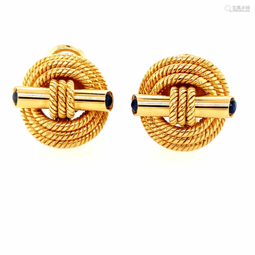 18k Yellow Gold Knot Earrings