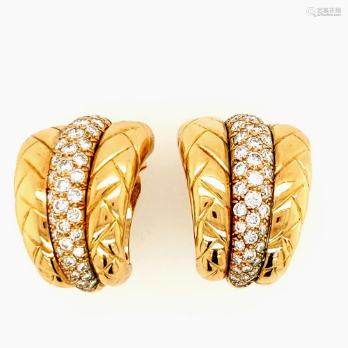 Van Cleef & Arpels Diamond and Gold Earrings