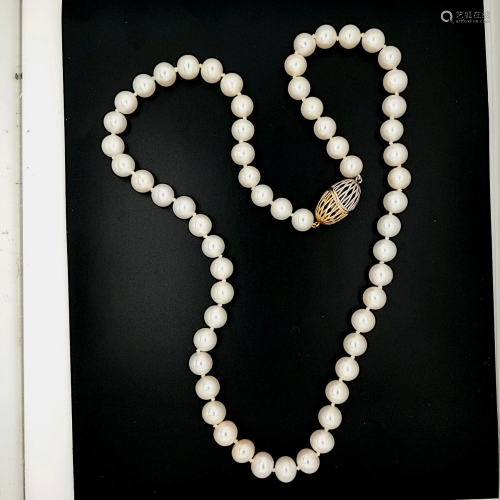 Pearl Necklace with 14k Clasp