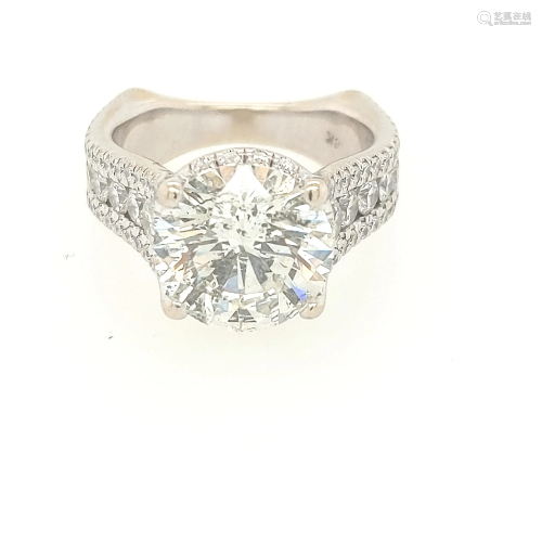 EGL USA Certified 4.14 Carat Diamond Ring