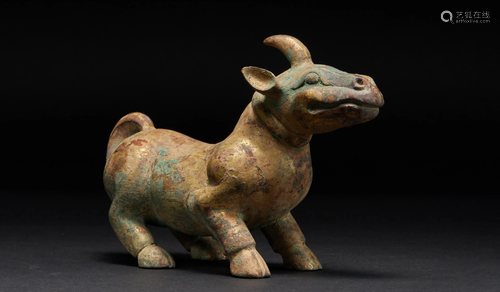 Bronze rhino ornaments in the Han Dynasty