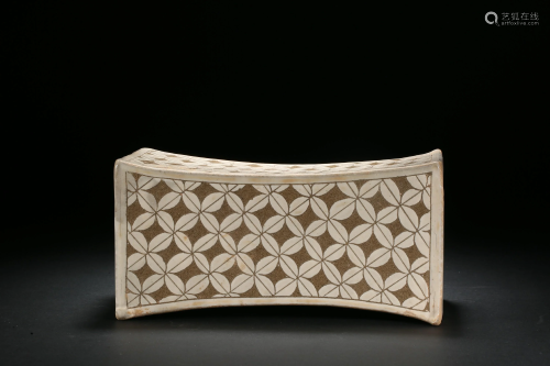 White Glazed Square Pillow Song Dynasty