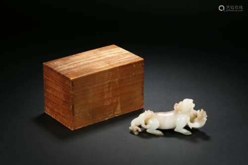 Hetian jade and mother beast in Qing dynasty