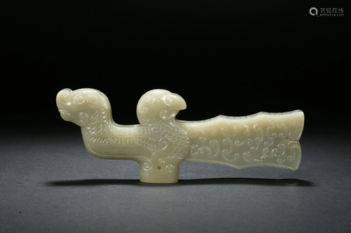 Hetian Jade Stick Head in Qing Dynasty