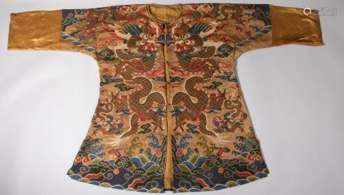 Embroidered Dragon Robe Qing Dynasty
