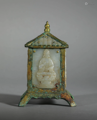 Hetian Jade and Bronze Stupa in Song Dynasty