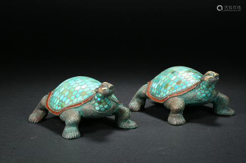 Turquoise and Turtle-shaped Ornaments in Han Dynasty