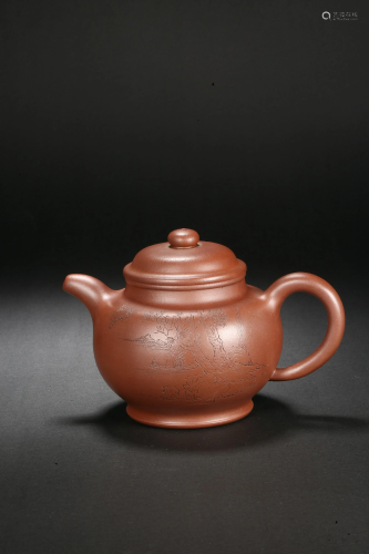 Modern Gu Jingzhou handmade purple clay teapot