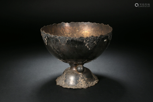 Silver Fruit Plate in Qing Dynasty
