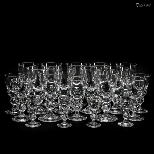 20PC STEUBEN CRYSTAL DRINKS SET IN TEARDROP