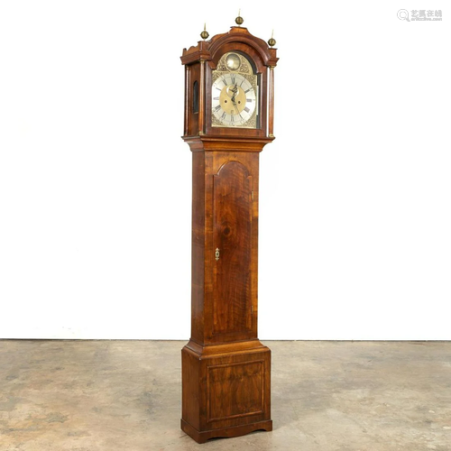 L. 18TH C. EDWARD BLOWERS MAHOGANY TALL CASE CLOCK