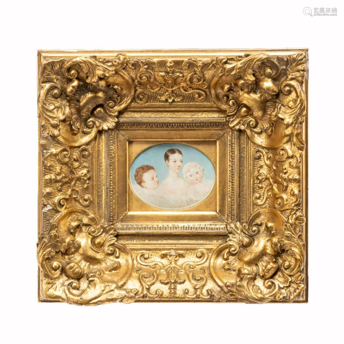 WILLIAM BONE, ENGLISH PORTRAIT MINIATURE, FRAMED