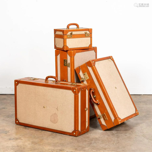 SET, FOUR PIECES OF ENGLISH HENRY'S LONDON LUGGAGE