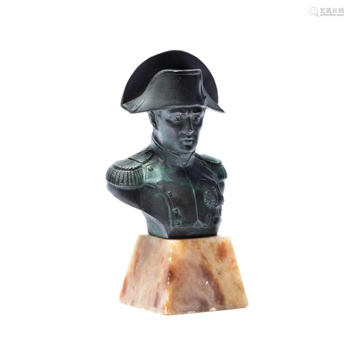 NAPOLEON GRAND TOUR STYLE BUST, STONE BASE