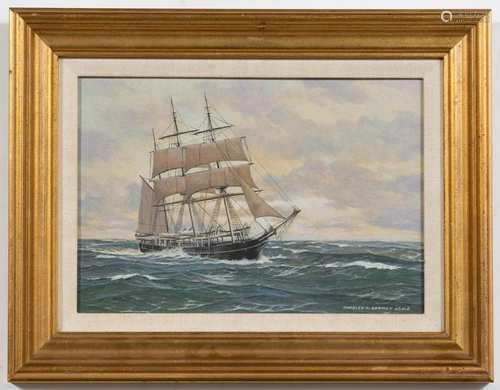 CHARLES F. KENNEY, NAUTICAL OIL ON CANVAS