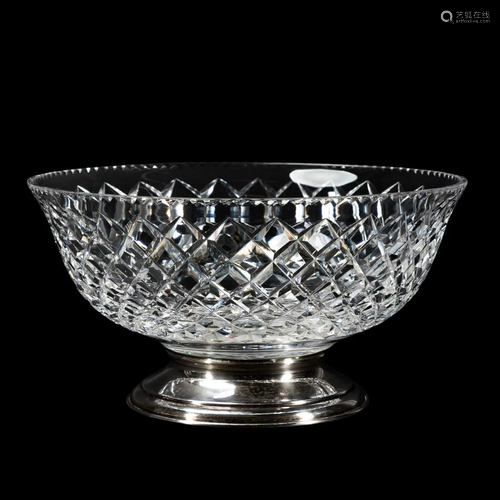 HAWKES CUT GLASS STERLING MOUNTED REVERE BOWL