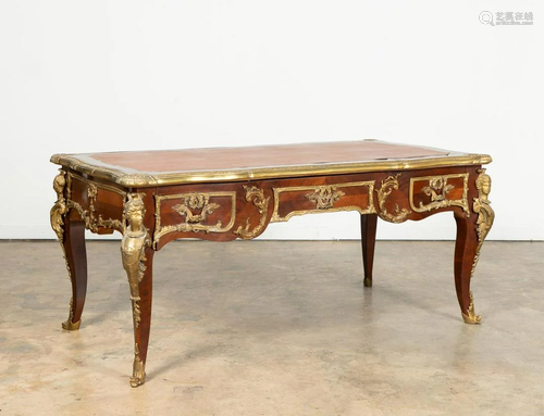 REGENCE STYLE ORMOLU MOUNTED BUREAU PLAT